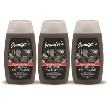 Jennifers Face Wash Charcoal 100ml Triple Pack