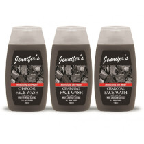 Jennifers Face Wash Charcoal 100ml Triple Pack
