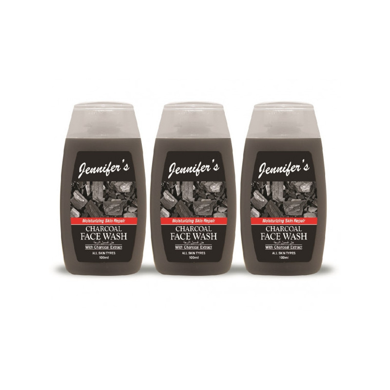 Jennifers Face Wash Charcoal 100ml Triple Pack