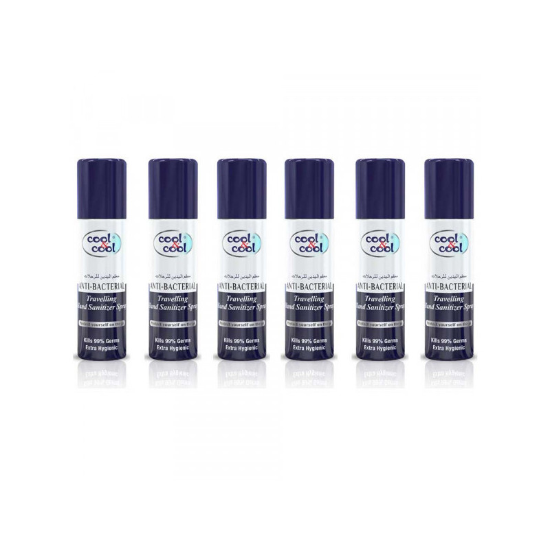 Cool & Cool Travelling Hand Sanitizer Spray 60ml Pack of 6
