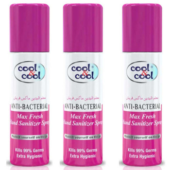 Cool & Cool Max Fresh Hand Sanitizer Spray 60ml Pack of 3