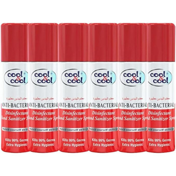 Cool & Cool Disinfectant Hand Sanitizer Spray 60ml Pack of 6