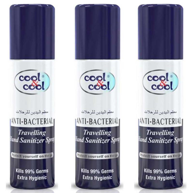Cool & Cool Travelling Hand Sanitizer Spray 60ml Pack of 3