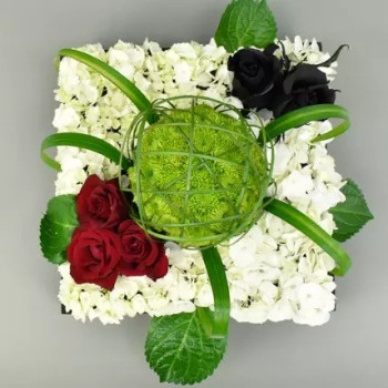 UAE Flag Flower Vase Arrangement