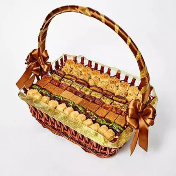 Stuffed Dates and Baklava Basket