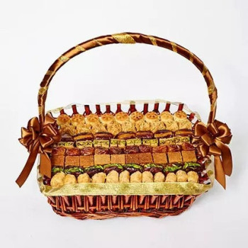 Stuffed Dates and Baklava Basket