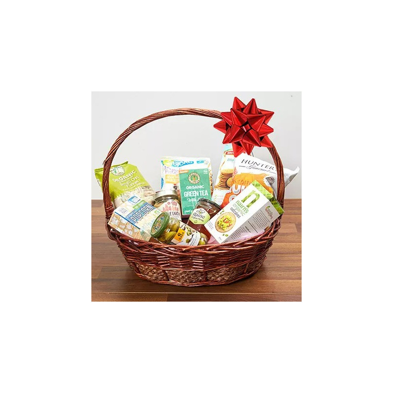 Mint Green Tea and Snacks Basket