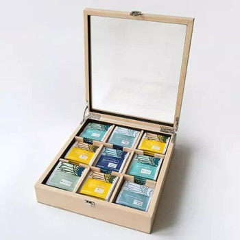 Natural Assorted Tea Wooden Box