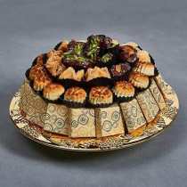 FNP Festive Feast Baklava Maamoul Stuffed Dates Individually Wrapped Belgian Milk Chocolates