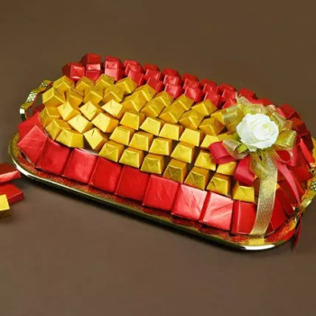 Red and Gold Wrapped Premium Chocolates Set