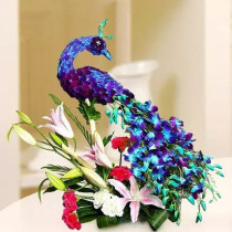 Floral Peacock Charm