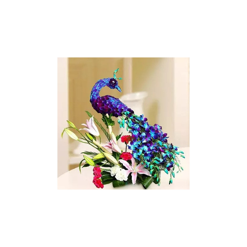 Floral Peacock Charm