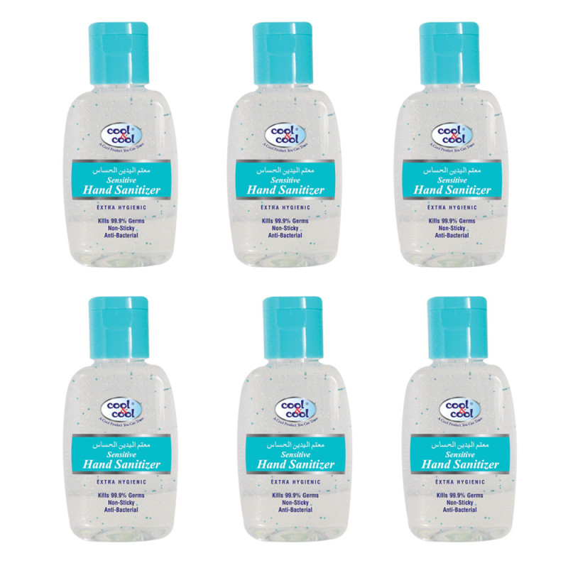 Cool & Cool Hand Sanitizer Sensitive 60ml Pack of 6