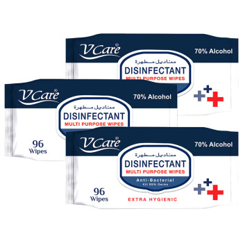 Vcare Disinfectant Wipes Anti Bacterial 96s Buy 2 Get 1 Free