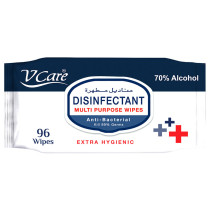 VCare 70Per Alcohol Disinfectant Multipurpose Wipes 96s