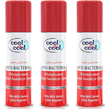 Cool & Cool Hand Sanitizer Disinfectant Spray 200ml x 3