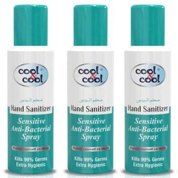 Cool & Cool Hand Sanitizer Sensitive Spray 200ml Pack of 3