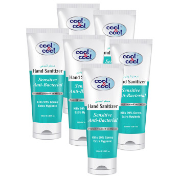 Cool & Cool Sensitive Hand Sanitizer Tube 100 ml Pack of 6
