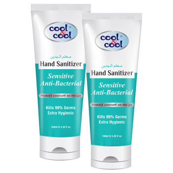 Cool & Cool Sensitive Hand Sanitizer Tube 100 ml Pack of 2