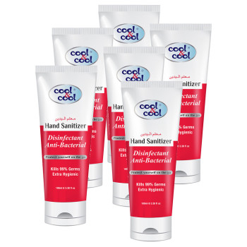 Cool & Cool Disinfectant Hand Sanitizer Tube 100ml Pack of 6