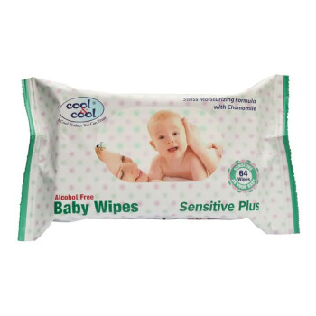 Cool & Cool Chemical Free 99.9Per Water Content Baby Wipes 64
