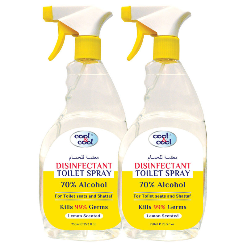 Cool & Cool Disinfectant Toilet Spray 750ml Pack of 2