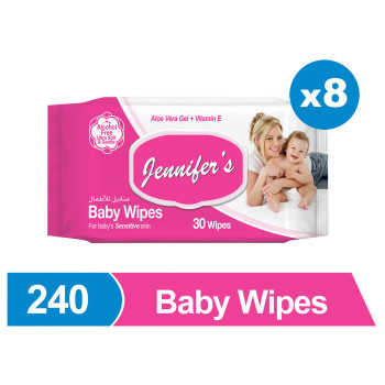 Jennifers Baby Wipes Pack of 8 240 Wipes