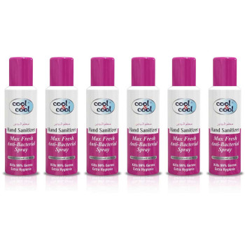 Cool & Cool Hand Sanitizer Max Fresh Spray 200ml Pack of 6