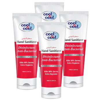 Cool & Cool Disinfectant Hand Sanitizer Tube 100ml Pack of 4