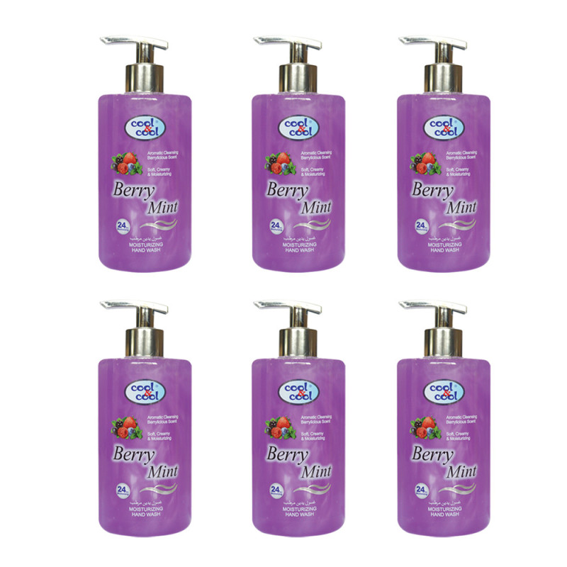 Cool & Cool Hand Wash Berry Mint 1.0L Pack of 6
