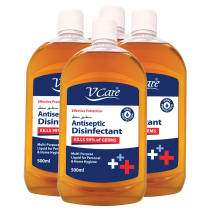 VCare Antiseptic Disinfectant Liquid 500ml Pack of 4