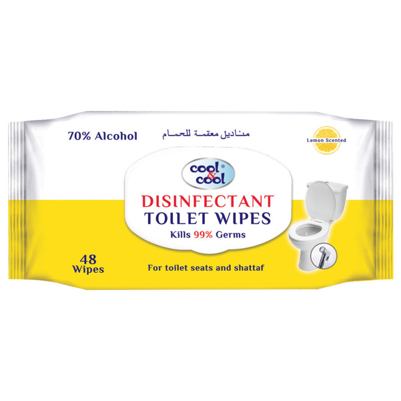 Cool & Cool Disinfectant Toilet Wipes 48s