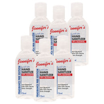 Jennifers Hand Sanitizer Fragrance Free 75ml Pack of 6