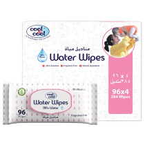 Cool & Cool water wipes 96 Pack of 4