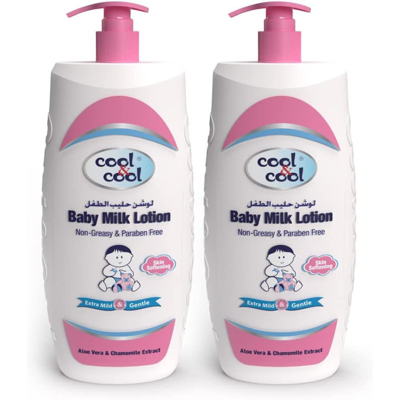 Cool & Cool Baby Milk Lotion 1 Liter Pack Of 2