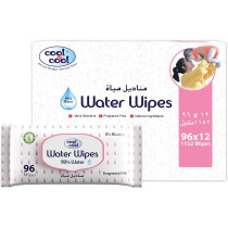 Cool & Cool water wipes 96s, Pack of 12