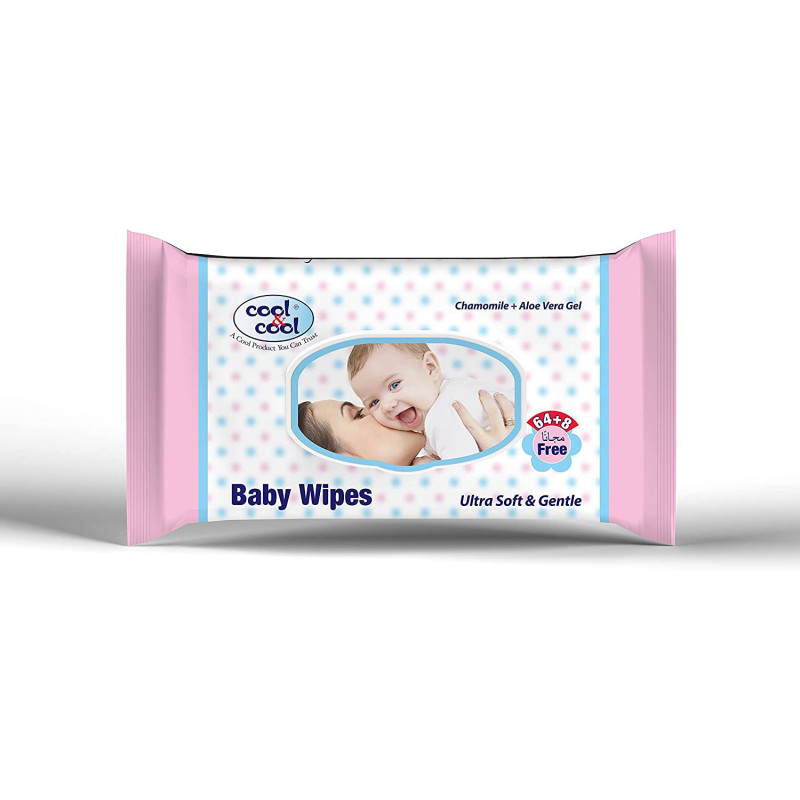 Cool & Cool Baby Wipes 72s