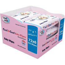 Cool and COol baby wipes 72s packof 6