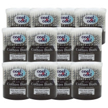 Cool & Cool 200 Cotton Buds Paper Sticks Pack of 12 Black