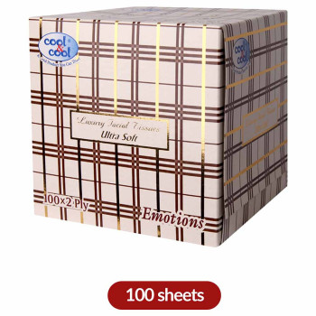 Cool & Cool Embossed Facial Tissues Boutique Box 100sx2Ply
