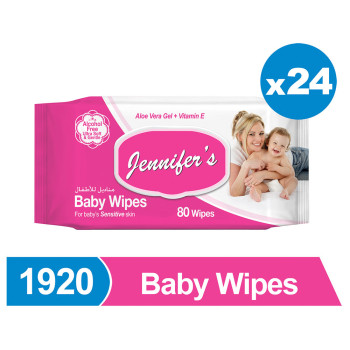 Jennifers Baby Wipes 80s Pack of 24 1920 Wipes