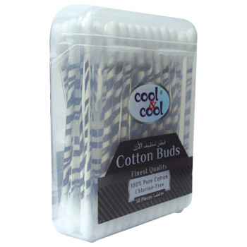 Cool & Cool 50 Organic Cotton Buds Pack of 3 Black