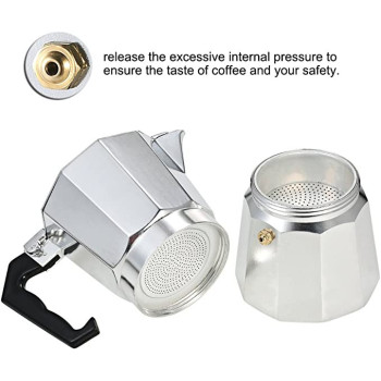 3 Cup Aluminum Espresso Percolator Coffee Stovetop Maker Mocha Pot Silver CF3C 15D x 15W x 15H Silver