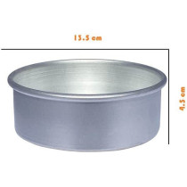 Ayda 3 Pieces Round Cake Pan Silver silver 13.5x4.5cm 13.5 X 4.5 CM Silver