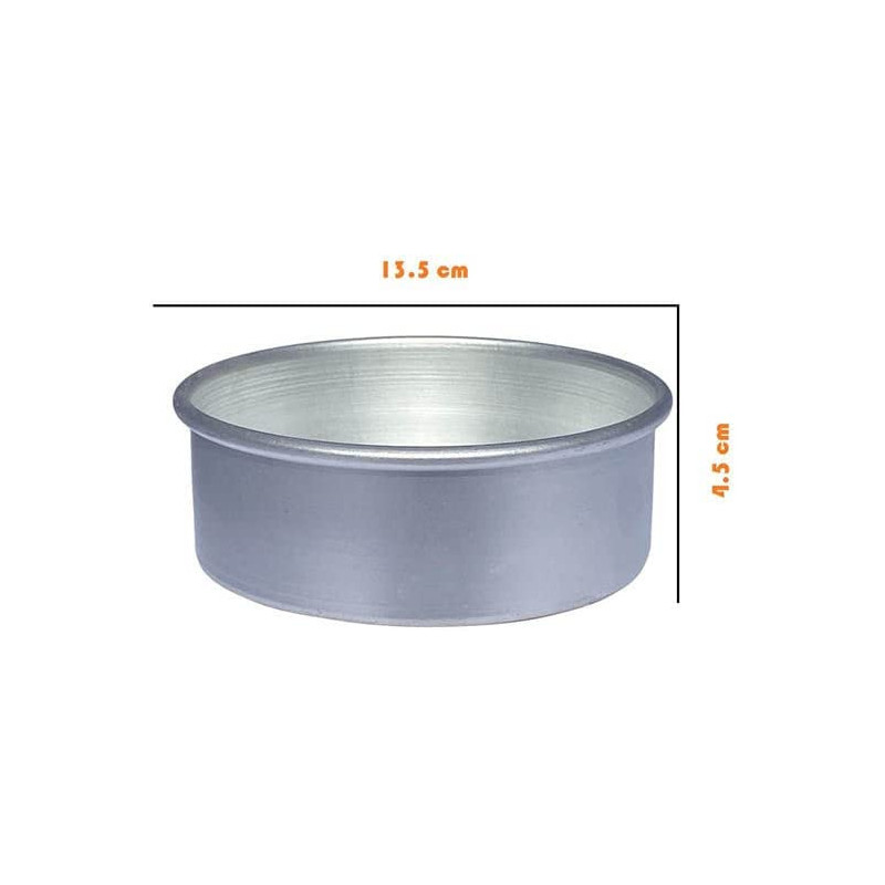 Ayda 3 Pieces Round Cake Pan Silver silver 13.5x4.5cm 13.5 X 4.5 CM Silver