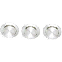 Ayda 3 Piece Cooking And Serving Kunafe Plates Silver 17Centimeter 17 Cm Silver