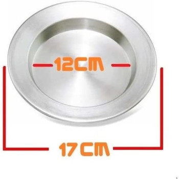 Ayda 3 Piece Cooking And Serving Kunafe Plates Silver 19Centimeter 19 Cm Silver