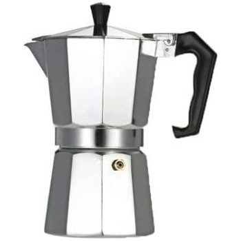12 Cup Stove Top Espresso Coffee Maker Silver Black 23X20.5X11.2 Silver&Black