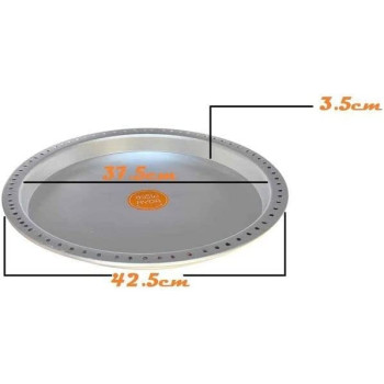 Ayda Aluminium Kunafa Cooking And Serving Plate Silver 35 Cm Silver