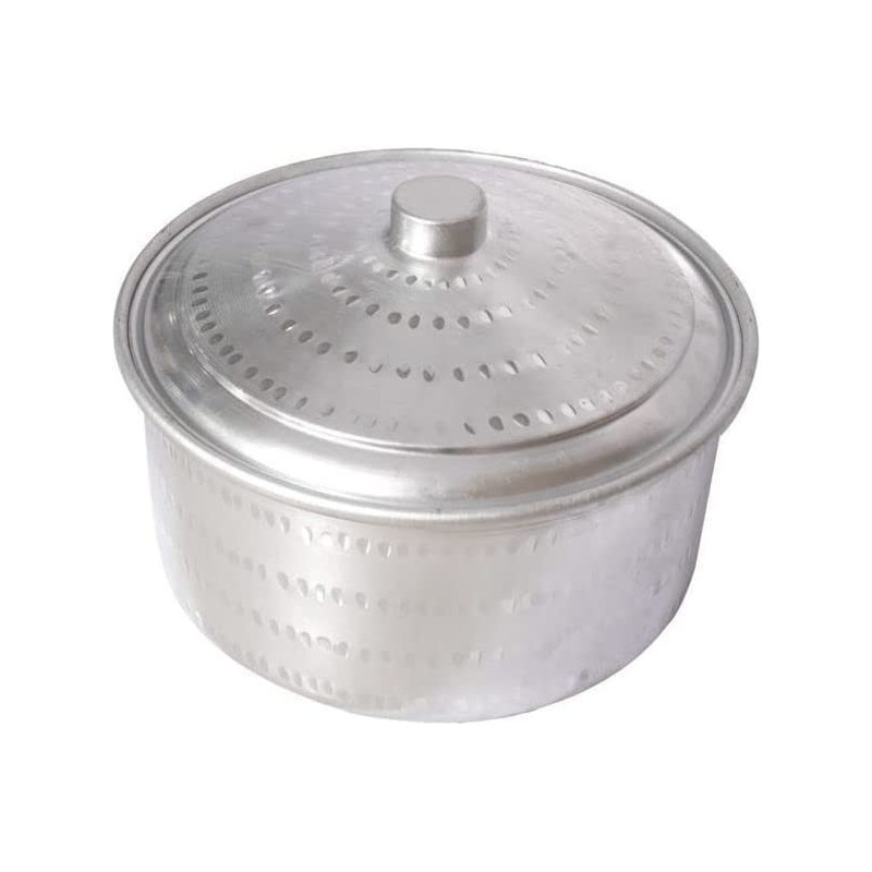 Ayda Aluminium Hammered Basrai Tope Cooking Pot Silver 26 Cm Silver